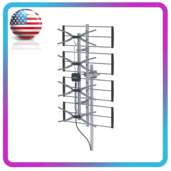 

Leadzm TA-W2 TV Antenna 470-860MHz 4 Grids 10m 3C 2V Double-head Outdoor Antenna Without Stand UHF21-69 for Digital Signals
