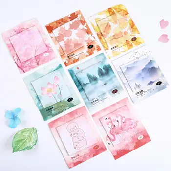 

Vintage Kawaii Sakura Flamingo Memo Pads Paper Sticky Note Cute stationery Notepad Memopad Stationary School Office Decor Item