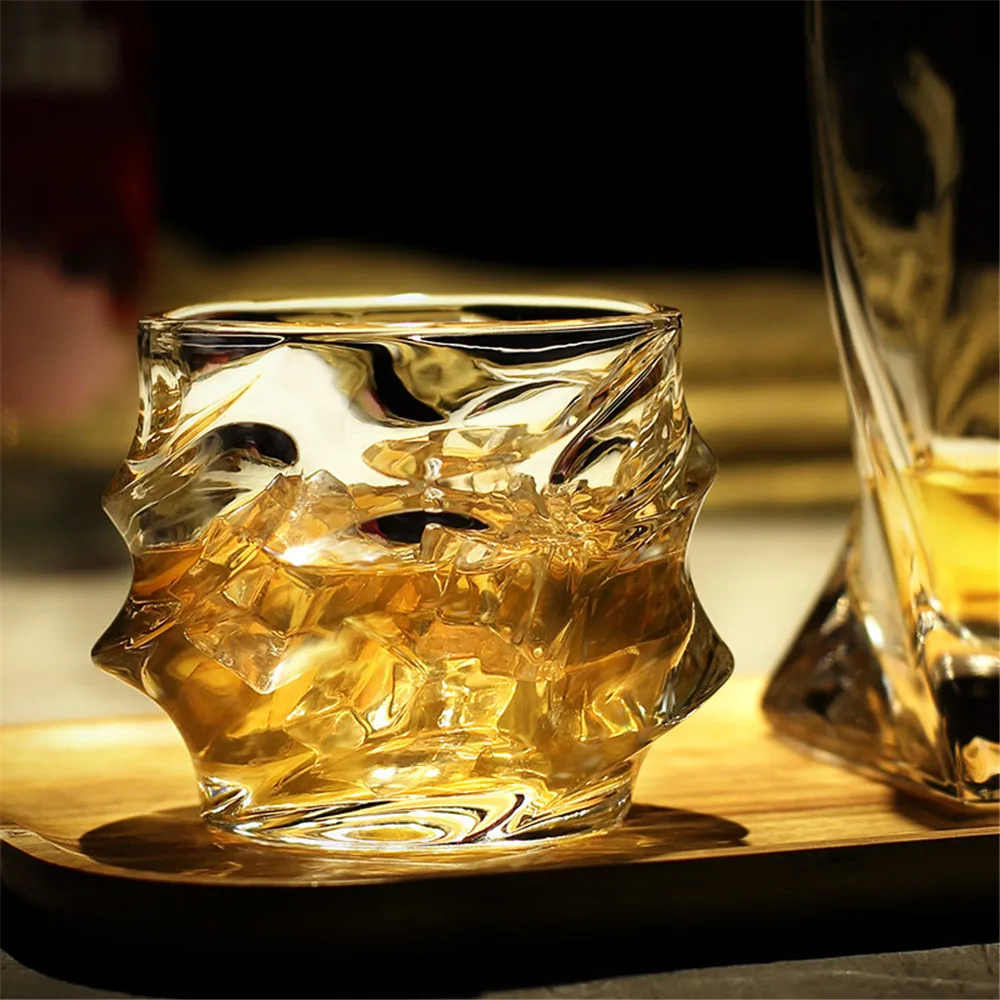 

300-340ml Whiskey Drinking Glass Crystal Drinking Glasses Cups Martini Wine Beer Glass Cup Transparent For Bar Hotel Glassware