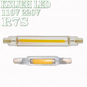

R7S LED Bulb COB Glass Tube 78MM 7W 12W 118MM 15W 20W Replace Halogen Lamp 80W J78 J118 Lamparda Diode Spot Light AC 220V 110V