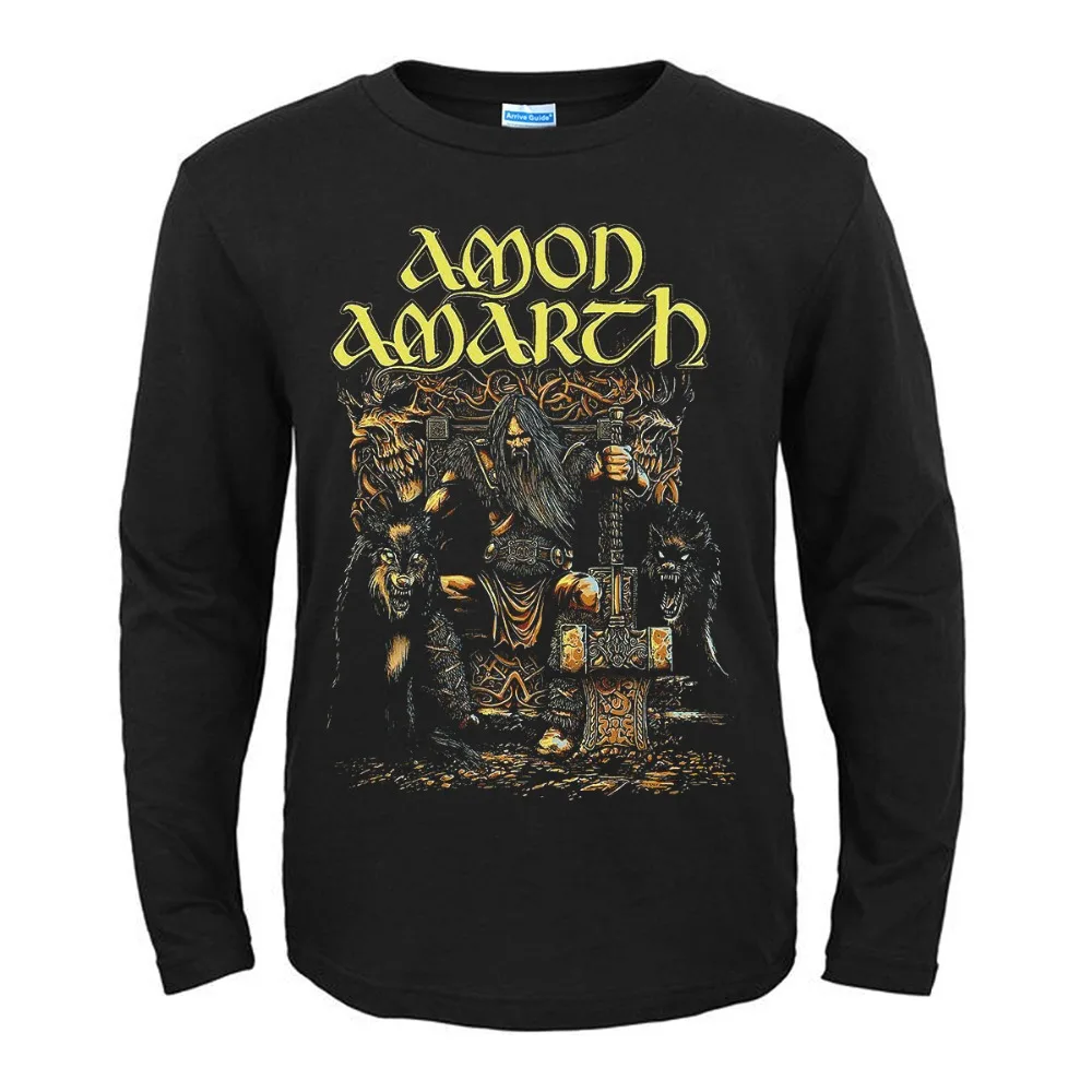 16 дизайнов Amon Amarth рок-группа мужская длинная рубашка с длинными рукавами фитнес Hardrock Heavy Metal Viking warrior tee скейтборд 3D череп