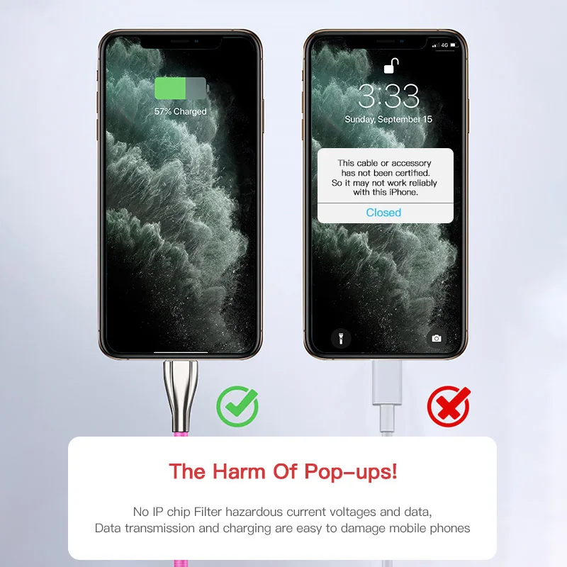 ACCEZZ USB кабель для передачи данных 3A Быстрая зарядка для iPhone 7 8 11 Pro Max X XS Micro usb type C для samsung Xiaomi Android Кабели для телефонов