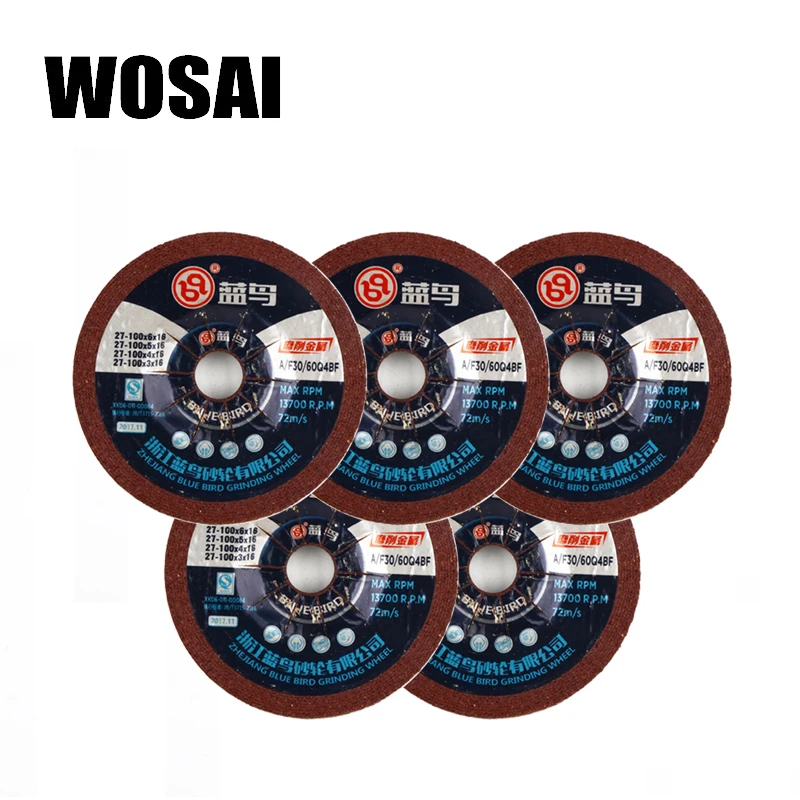 5pcs WOSAI 100 мм полимер шлифовальный круг многофункциональный металлический пильный диск режущий угловой шлифовальный станок роторный инструмент Аксессуары - Цвет: 5pcs