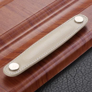 Cabinet Handle Soft Leather Dresser Drawer Door Handles Pull Furniture Hardware Knobs Furniture Kitchen Knobs Equipment Cabinet