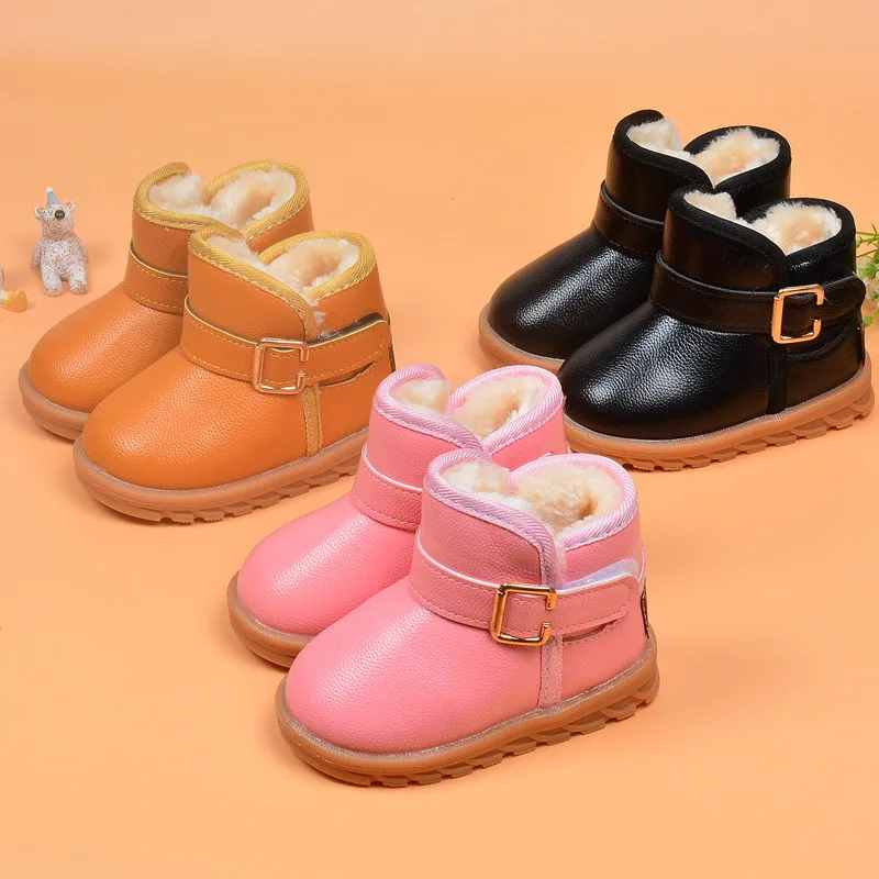 Children Boots Boys Snow Boots Girls Sport Children Shoes For Kids Sneakers Fashion Leather Child Shoes Kids Boots Winter