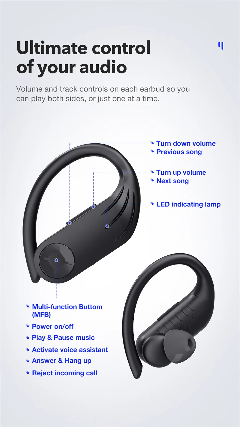 B1 TWS светодиодный дисплей Bluetooth наушники беспроводные наушники стерео наушники Handsfree спортивная Гарнитура для iOS/Android телефонов Гарнитуры