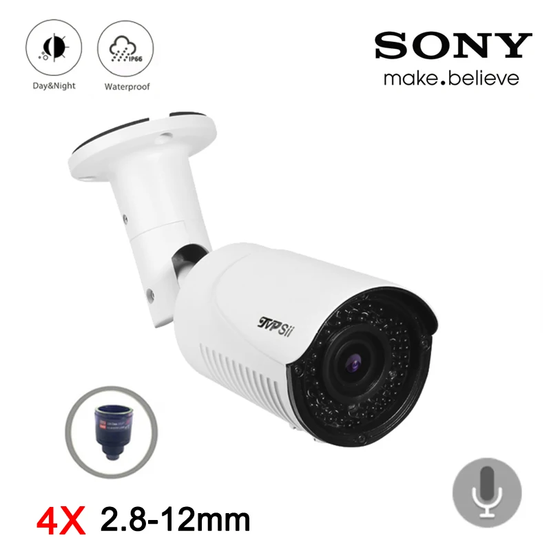  5mp/4mp/2MP Metal Outdoor Waterproof IP66 42pcs infrared Leds 2.8mm-12mm 4X Zoom Lens Varifocal AHD - 32718276249
