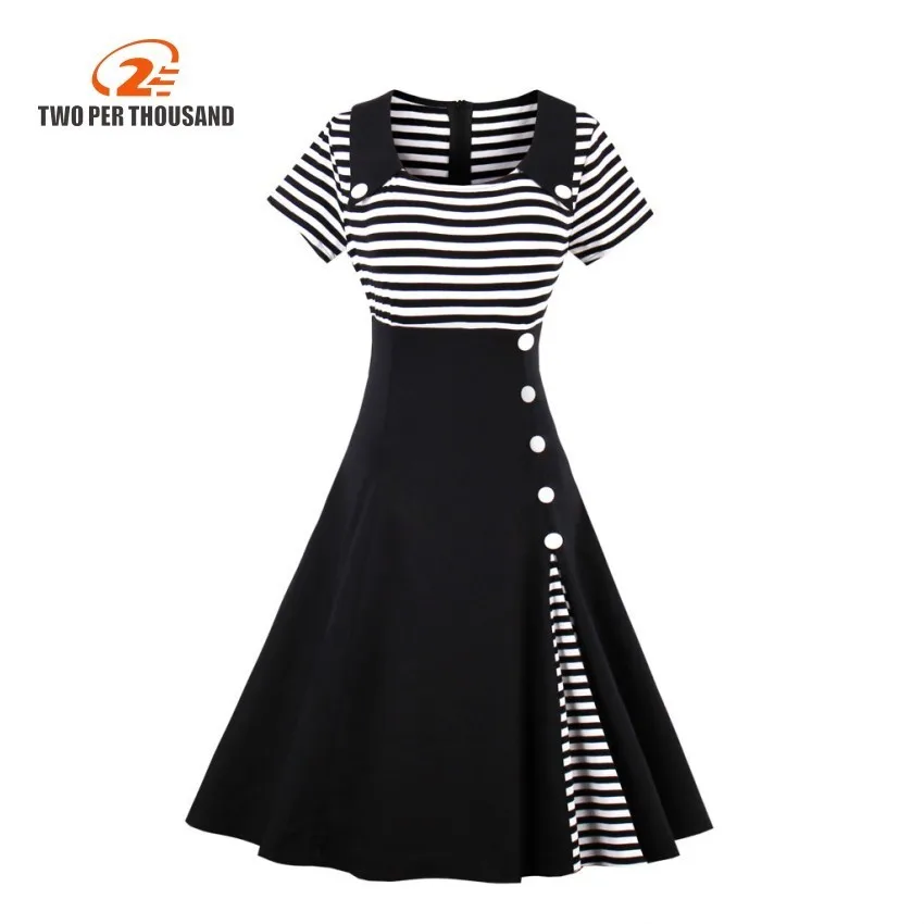 

Summer Women Vintage Dresses Retro Elegant Solid Purple Black Knee-Length Evening Party Square Collar Dresses Plus Size S-4XL