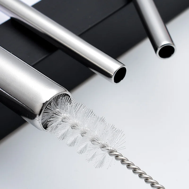 8 шт. набор столовых приборов из нержавеющей стали многоразовые трубочки вилки