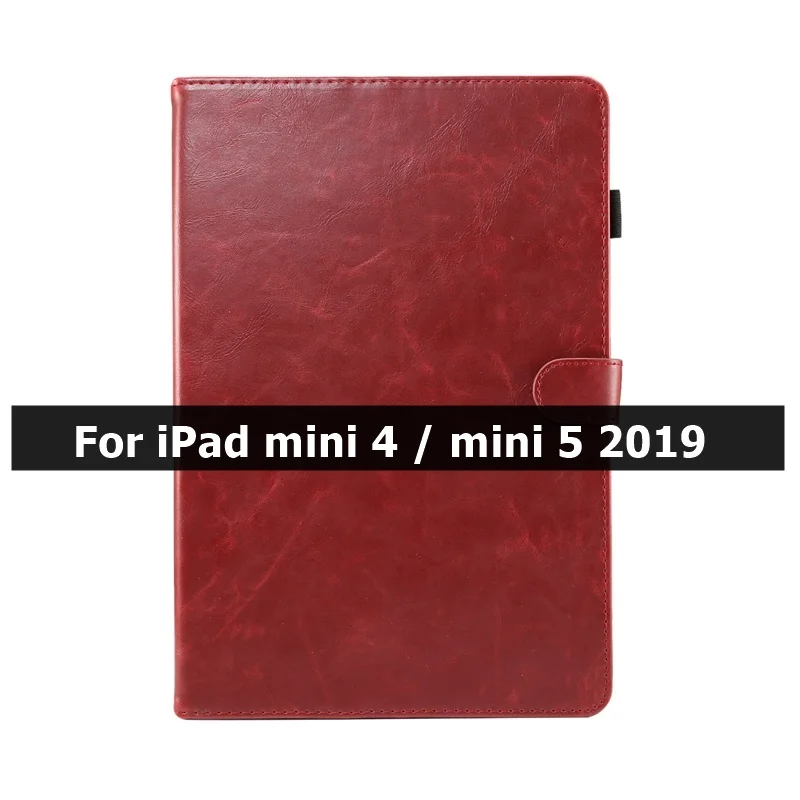 Чехол для Apple iPad mini 5 чехол умный флип pu кожаный чехол-кошелек с подставкой для iPad mini 1 2 3 4 Чехол 7,9 дюймов kimTHmall - Цвет: mini 45-Red