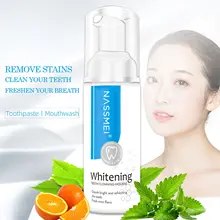 60ML Remove Stains Fresh Oral Hygiene Care Brightify Mousse Toothpaste Teeth Whitening Foam Toothpaste Deep Cleaning