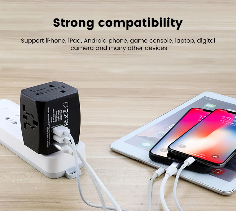 YIMAKER, универсальный адаптер для быстрой зарядки с двойным USB TYPE-C 4A, для путешествий за рубежом, бытовая вилка, сша/австралия/ес/великобритания