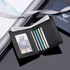 Leather vertical men's wallet Chinese style short card holder high grade Coin Wallet 6