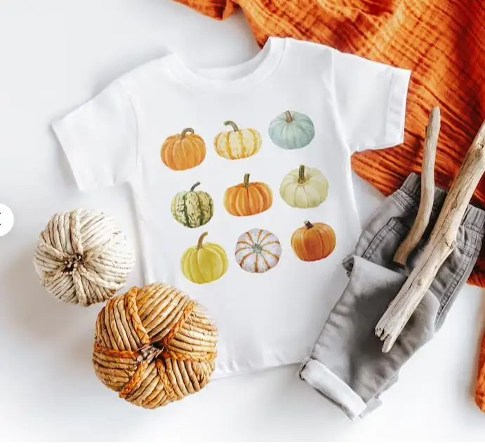 Рубашка с рисунком тыквы рубашка для малышей свитшот тыквой на День Благодарения
