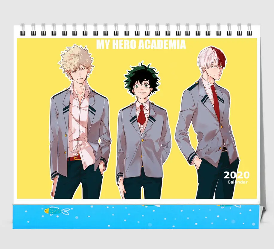 Аниме календарь мой герой Academy Bakugou кацуки Allmight Настольный календарь 13 страниц год