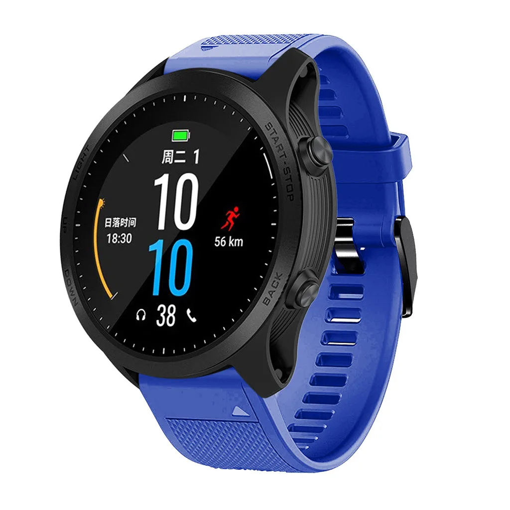 22 см силиконовый ремешок для Garmin Forerunner 945/935/Fenix 5/Plus различные цвета свет и гибкая Мода