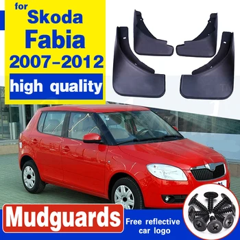 

4pcs Mud Flaps Splash Guards Mudguard Mudflaps Fender For Skoda Fabia 2007 2008 2009 2010 2011 2012 Car accessories