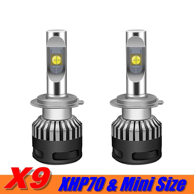 

9012 LED Car Headlight Bulb Canbus Error Free D1S D2S D3S D4S H4 H11 H7 H13 9005 9006 9004 9007 Mini Size Lampada Lamp 12V