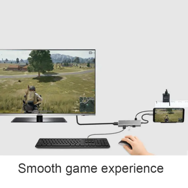Горячая USB C из алюминиевого сплава для Hdmi VGA Ethernet адаптер многофункциональный концентратор 4K HD USB 3,0 концентратор док-станция