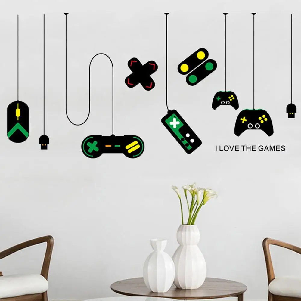 

Game console controller decorative wall stickers chandeliers Gamer bedroom Internet cafes computer desk background sticker CD