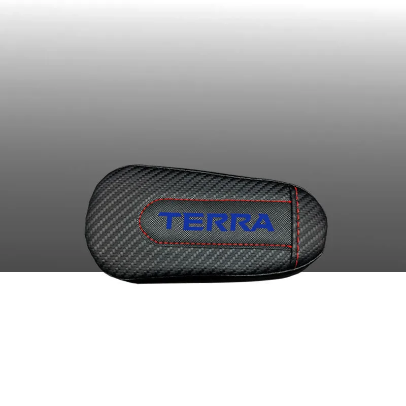 Для Nissan Terra, 1 шт., углеродное волокно, кожа, авто подушка для ног, наколенник, Автомобильный Дверной рычаг, накладка, автомобильные аксессуары, защита для автомобиля - Название цвета: style 3