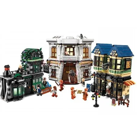 

DHL LP 16012 2025Pcs Magic Word Diagon Alley Set Educational Building Blocks Bricks Model Toys Gift compatible with 10217 Toys