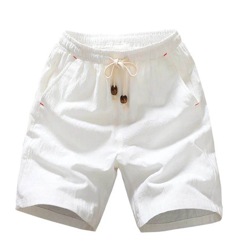 2020 Summer New Cotton Shorts Loose Men's Casual Shorts Black White Drawstring Waist LKSXSCL Shorts Fashion casual pants for men 2020 Summer New Cotton Shorts Loose Men's Casual Shorts Black White Drawstring Waist LKSXSCL Shorts Fashion casual pants for men