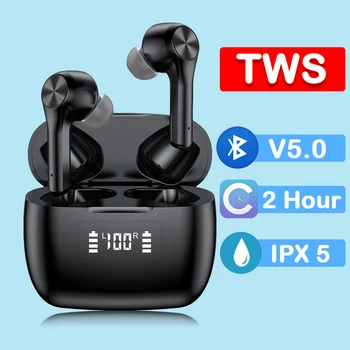 

TWS 5.0 Bluetooth Earphones Waterproof Headphones Stereo Sports Earbuds Wireless Headphone Bluetooth Headsets TWS