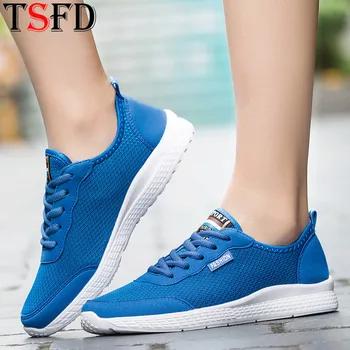 

Men's Summer Sneakers Ultra-light Men Sport Shoes Breathable Men Running Shoes Man Sports Blue Walking Shoe Zapatos De Hombre V7