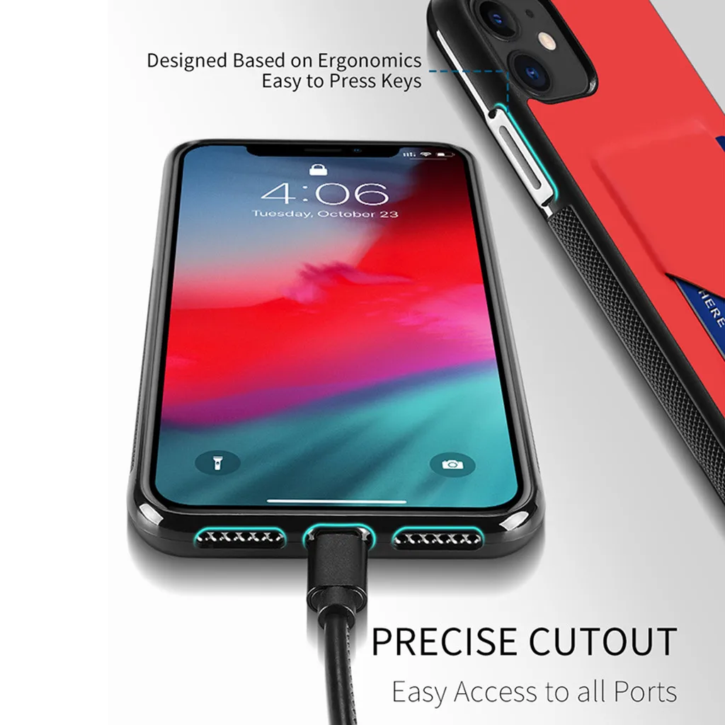 Модный защитный чехол для телефона с отделением кредитных карт IPhone11 Pro Max 6 5 дюйма