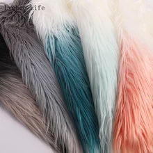 Lychee Life 50x40 см мягкий цвет градиента плюшевый кролик искусственный мех Ткань швейный материал Diy украшение дома