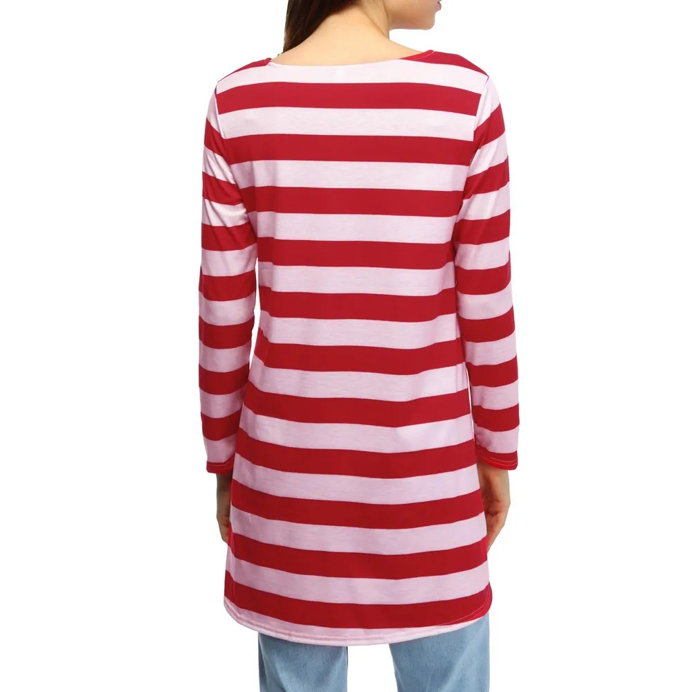 Robe hiver femme женское платье зимнее платье в полоску рождественское платье с круглым воротником Повседневное платье с длинными рукавами и лосем vestidos ropa mujer