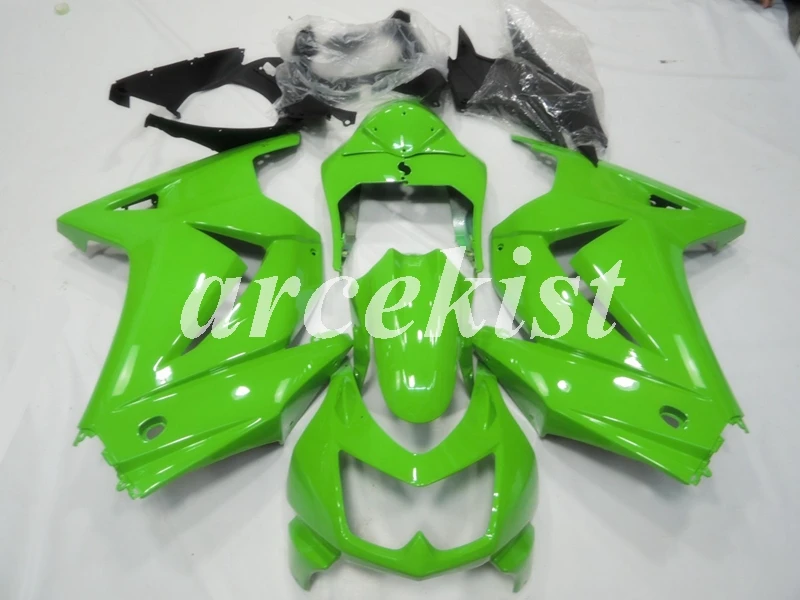 ABS Инжекционный обтекатель наборы для KAWASAKI Ninja 250 2008- ZX 250R Спорт Мотоцикл Обтекатели набор EX250 08-14 все зеленые