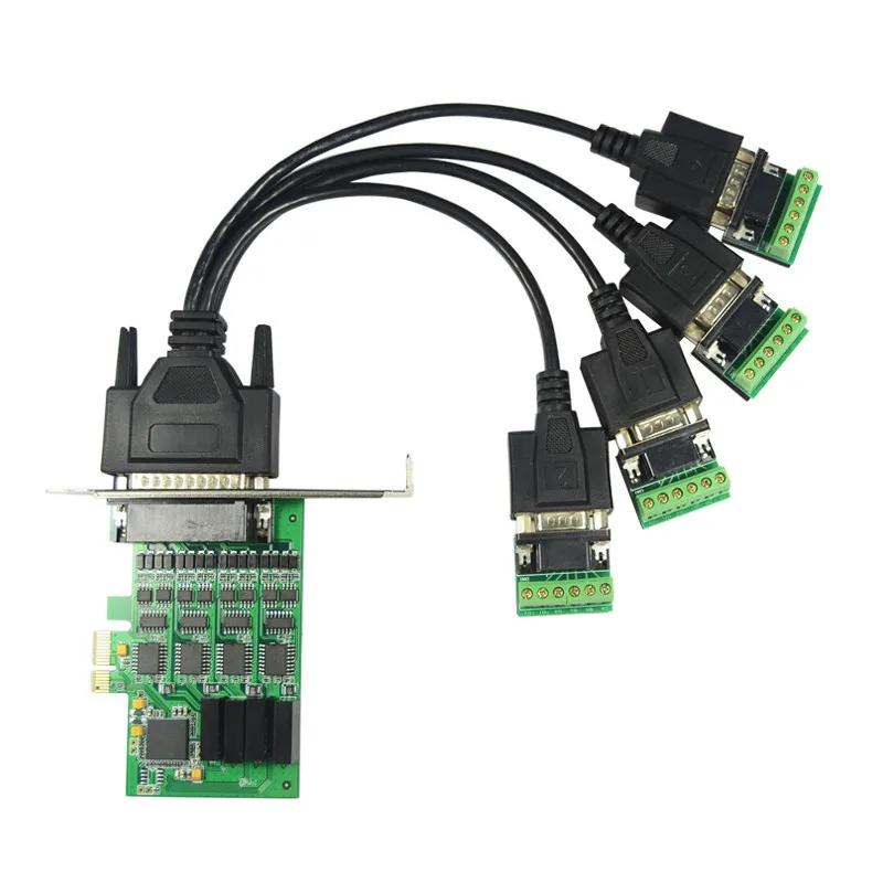 Хорошее качество 4 порта Высокоскоростной последовательный RS422 RS485 PCI Express PCIe карты чипсет для XR17V354 Лучшая цена