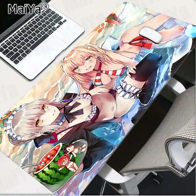 Lock Edge 40X90cm Maiya красивый аниме Fate zero apocripha Tamamo No Mae Girls фиксирующий край коврик для мыши игровой резиновый ПК компьютерный игровой коврик для мыши - Цвет: Lock Edge 40X90cm
