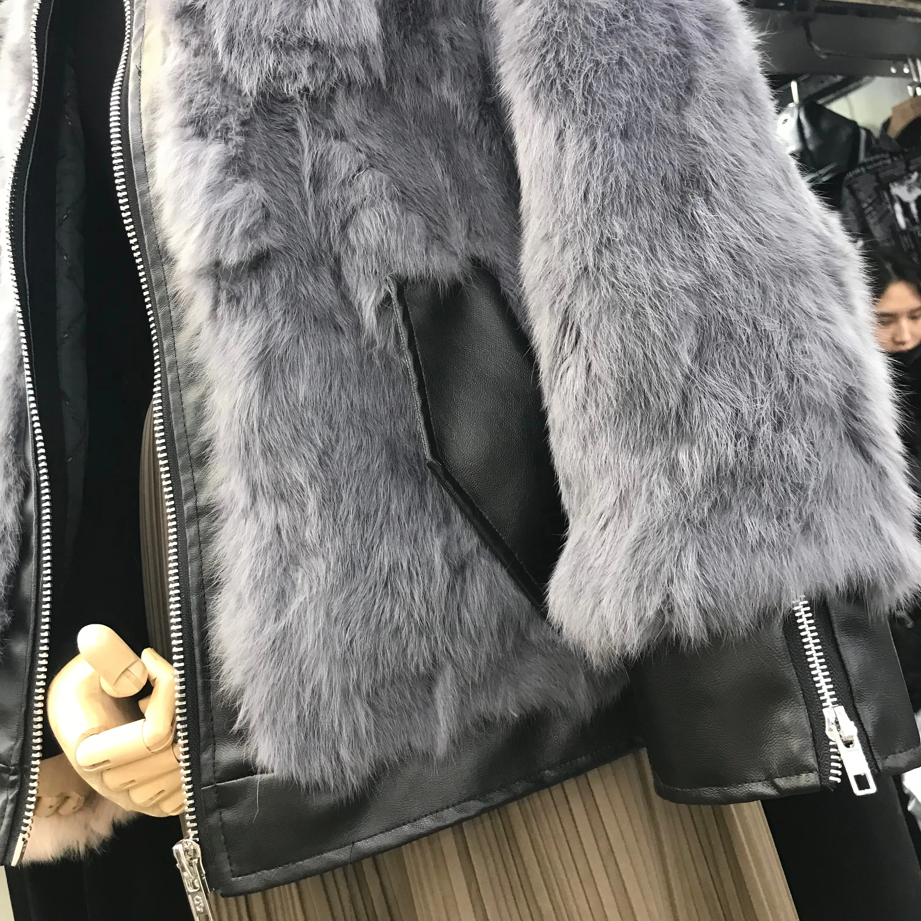Real Fur Jacket Tide Female Mink Cashmere Jacket Winter Natural Rabbit Fur Coat Womens Quilted Coat Woman Nancylim