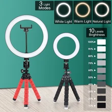Bendable Tripod Ring-Lamp Smartphone-Camera Selfie-Stick Mobile-Phone-Holder-Accessories