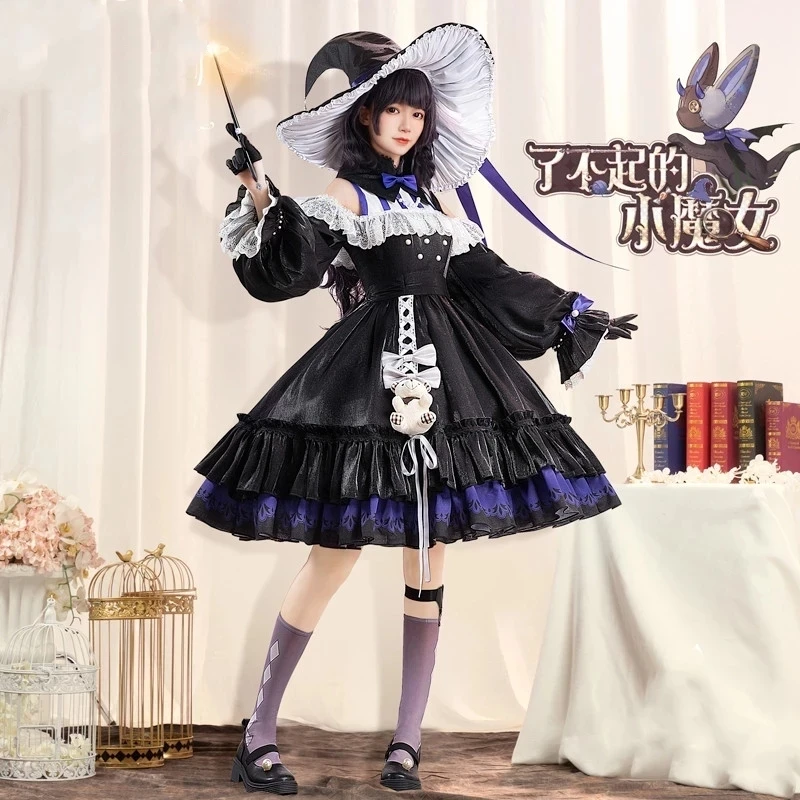 

Anime A Traveler In Time And Space Heroine The Fairy Tale Little Witch Dress Party Cosplay Costume Halloween Women FreeShipping