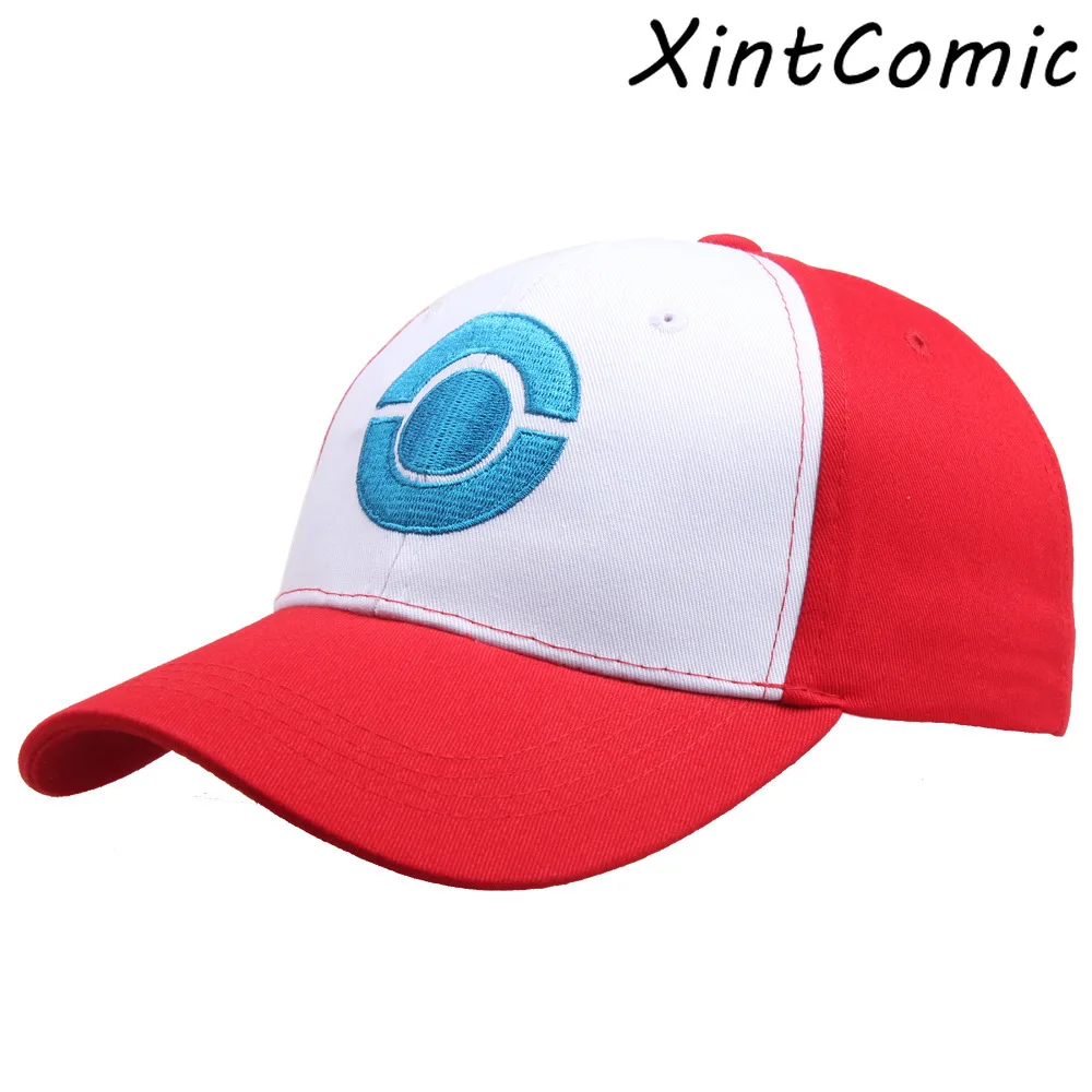 Аниме карманная бейсбольная шапка «Монстр» Ash Ketchum, костюмы для косплея, аксессуары, шапки с вышивкой, шапка для взрослых и детей