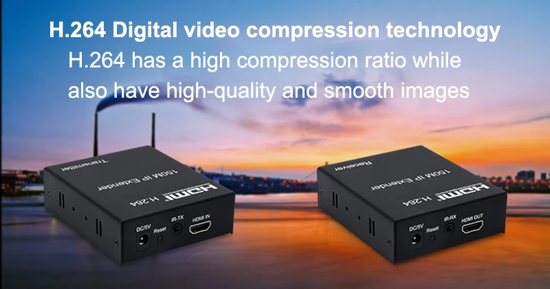 H.264 150M HDMI IP Extender Via RJ45 Cat5e Cat6 Ethernet Cable Video Transmitter