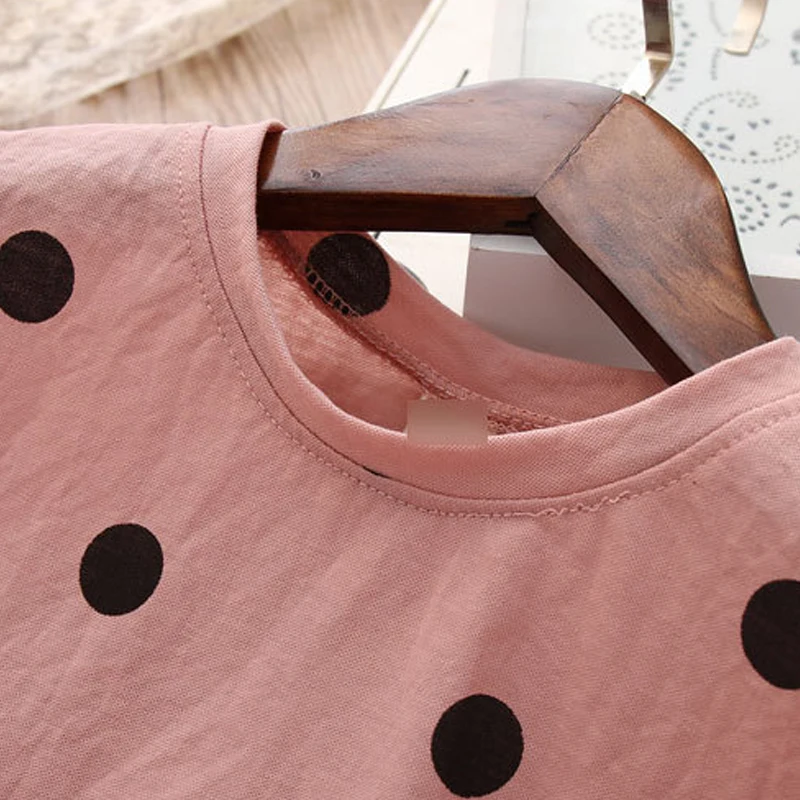 Mayfair Cabin Baby Summer Clothing Cartoon Dress Clothes Set Fashion Bow Tie Dot T-shirt Cat Umbrella Skirt Children Suit