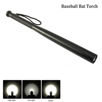 

Self Defense Baseball Bat LED Flashlight waterproof Super Bright Baton aluminium alloy Torch for Emergency and Self Defense