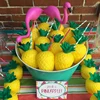 Hawaiian Hula Beach Party Plastic Pineapple Coconut Drinking Cup Cocktail Drinking Straws Summer Flamingo Party Birthday Decor ► Photo 3/6