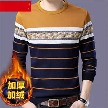 

OLOEY 2019 Wool Sweater Plus Size Pullovers Cashmere Cotton Sweater Men Winter Warm Wool Sweaters Casual Slim Pull Homme