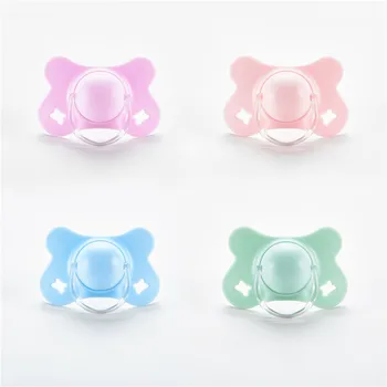 

Baby 1Pcs Silicone Pacifiers Infant Food Grade Silicone Round Thumb Nipples Orthodontic Butterfly Style Soother Dummy with Cover