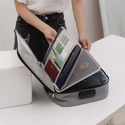 Bolsa de almacenamiento de documentos, organizador de maletines portátil, carpeta de archivos, billete, tarjeta de crédito, estuche de negocios para oficina, artículo de suministros para el hogar