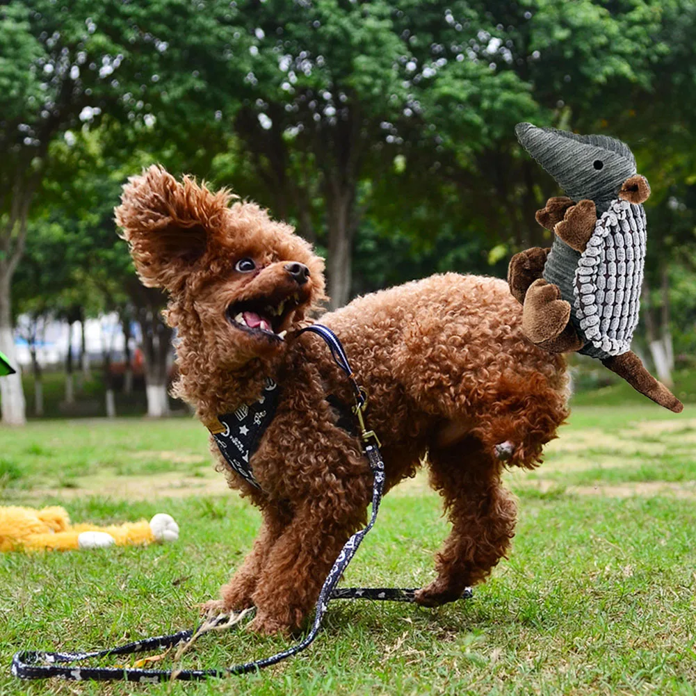 as picture Плюшевая игрушка для собак, обучающая пищалка Armadillo для домашних животных, щенков, милый внутренний звук, чистка зубов, жевательная кукла, уличная прочная игра - Цвет: as picture