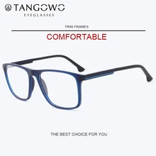 TANGOWO TR90 стекло es оправа для мужчин Близорукость глаз Стекло по рецепту оправы для очков квадратное стекло для мужчин оптические очки