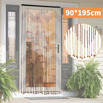 

Wooden Bead String Door Curtain Corridor Bedroom Living Room Decoration Sn Hanging Curtain Feng Shui Door Curtain