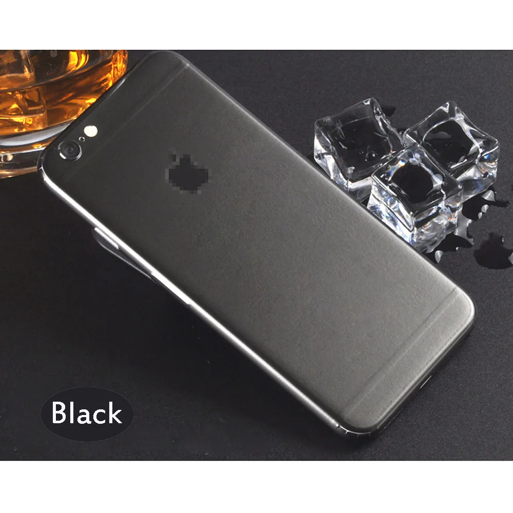 Новая красочная пленка для Apple iPhone 7 XS, мобильный телефон 5S, 6S Plus, 7, 8 Plus, X, полное покрытие, 7 Plus, мягкая задняя пленка, чехол, Fundas - Цвет: Black